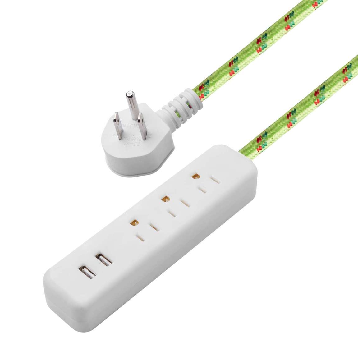 Zhenjia  vertical outlets power strip with USB ports